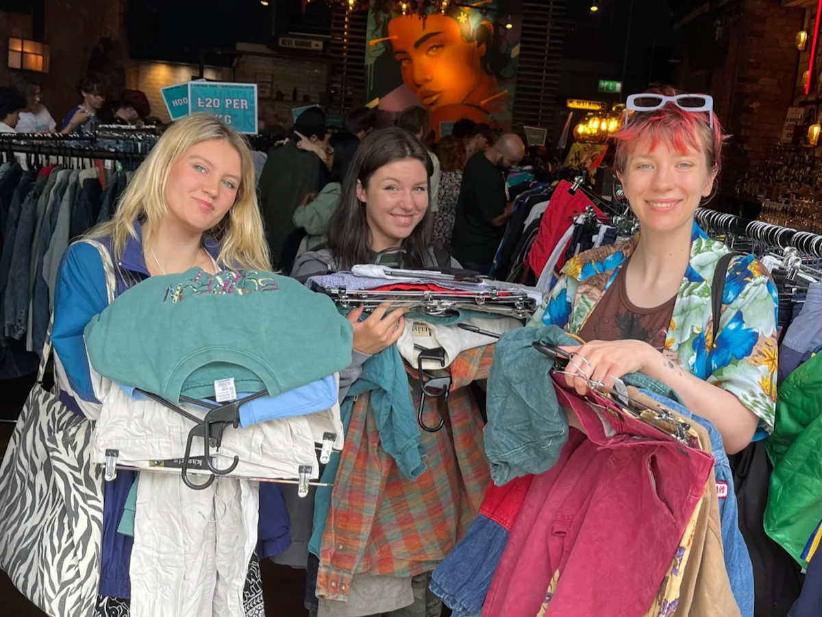 Shoppers at a Vintage Vera event